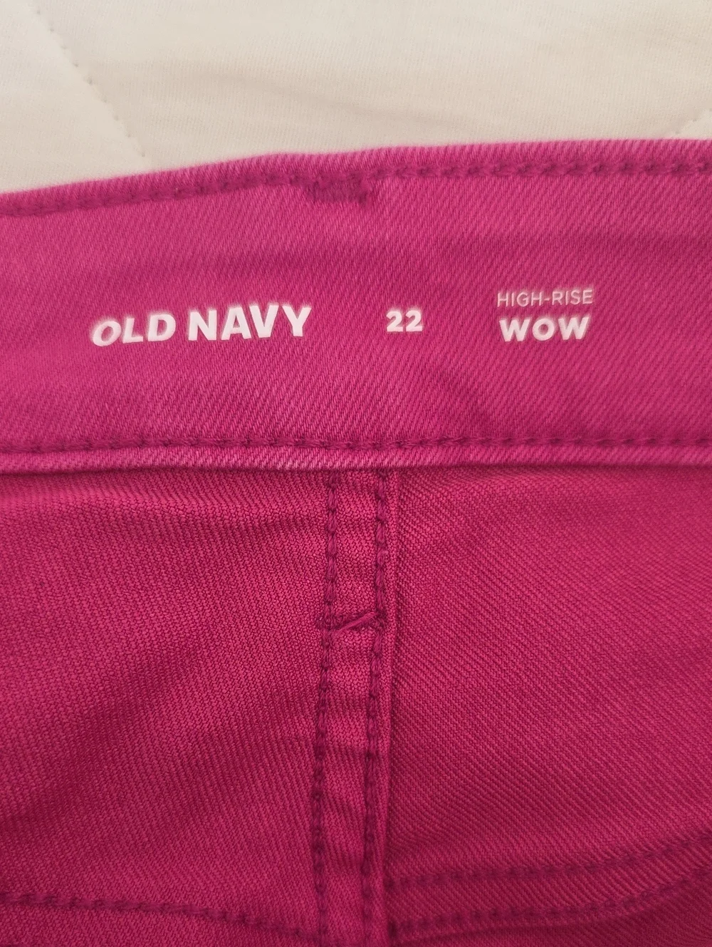 Old Navy High Rise Hot Pink Denim Shorts 22